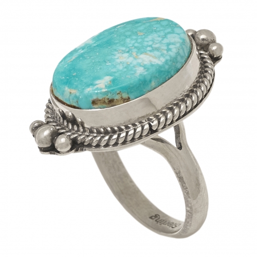 Bague Navajo Pour Femme En Turquoise Et Argent Ba Harpo Paris