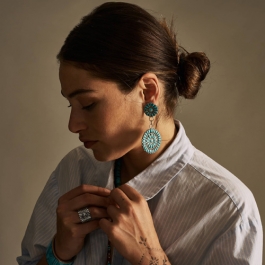 Native American earrings: beautiful jewelry in turquoise stone and sterling silver