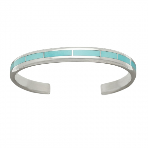 Zuni bracelet BR608 in turquoise and silver - Harpo Paris