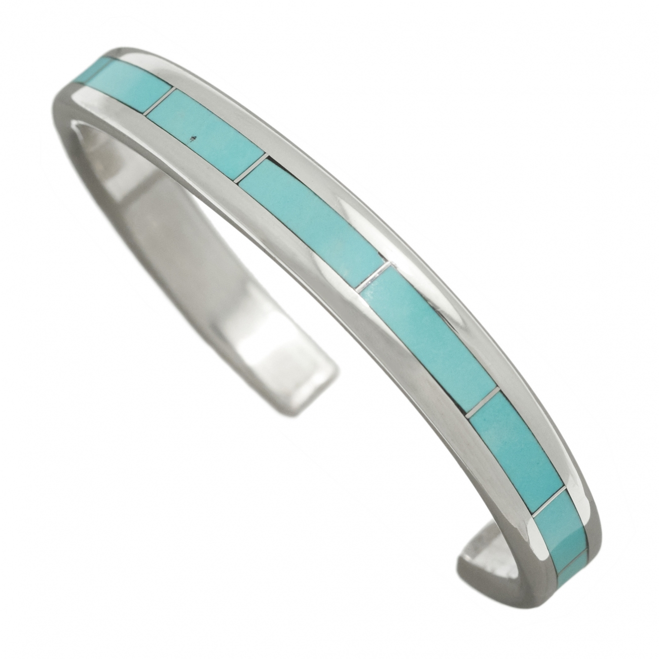 BR616 Harpo bracelet turquoise inlay and silver