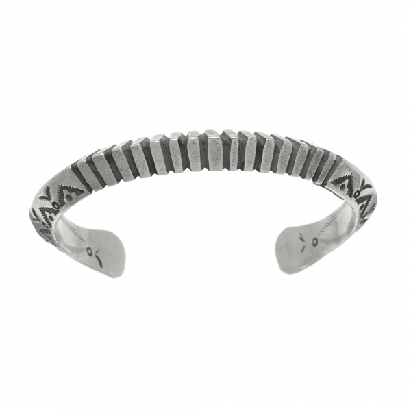 Navajo bracelet for men BR648 in mat silver - Harpo Paris