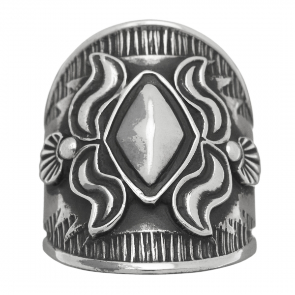 Navajo ring BA969 in oxidized silver - Harpo Paris