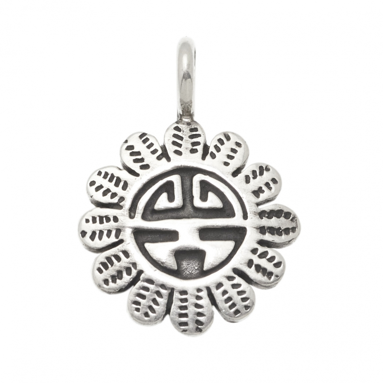 Sunface Navajo Pendant In Sterling Silver Harpo Paris