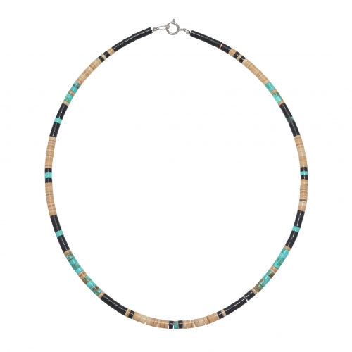 Collier Pueblo CO193 en pierres et turquoise - Harpo Paris