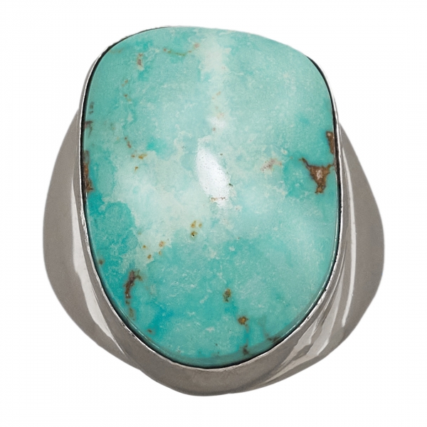 Navajo ring for men BA1202 in turquoise and silver - Harpo Paris