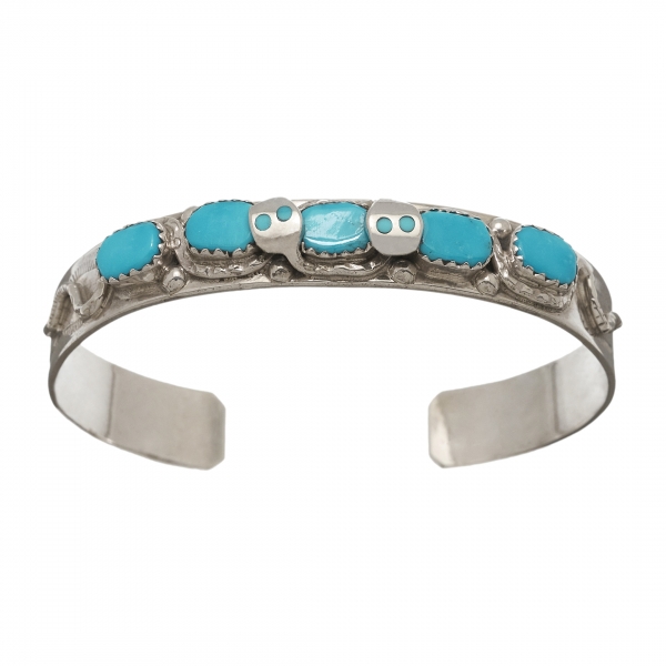 Zuni bracelet BR745 in turquoise and silver - Harpo Paris