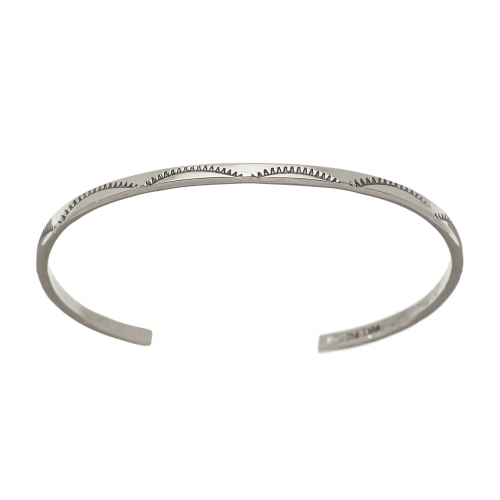 Navajo bracelet BRw37 in silver - Harpo Paris