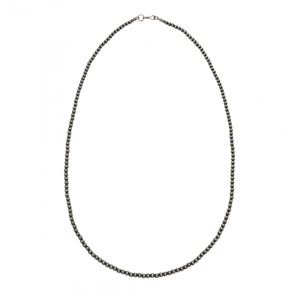 Silver beads Navajo necklace COw18 - Harpo Paris