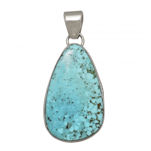 Navajo pendant PE406 in turquoise and silver - Harpo Paris