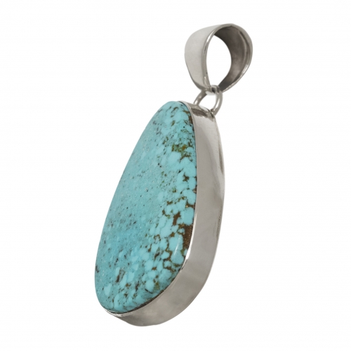 Navajo pendant PE406 in turquoise and silver - Harpo Paris