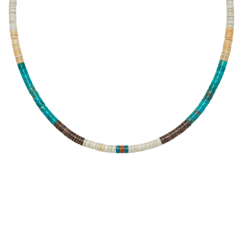 Collier Pueblo COP08 en perles heishi -Harpo Paris