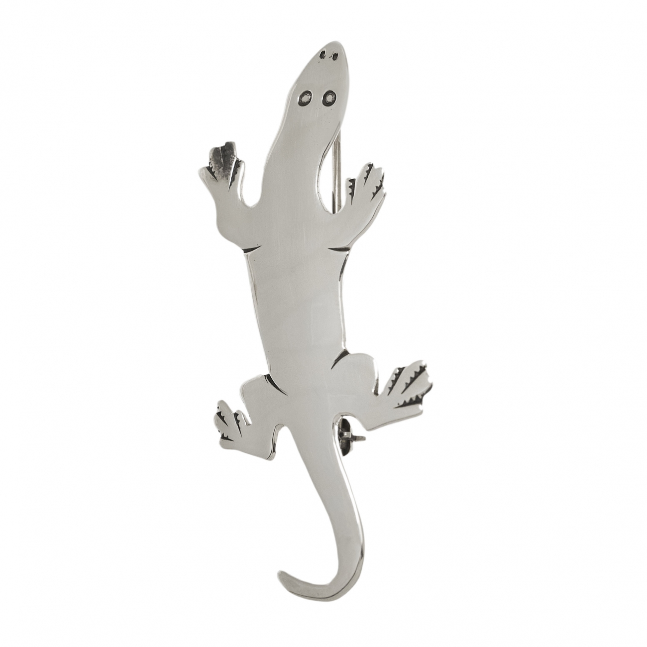HARPO Lizard Brooch - Silverブローチ/コサージュ