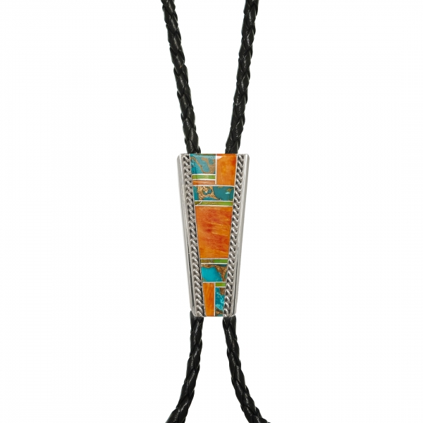 BT51 inlay and silver bolo tie