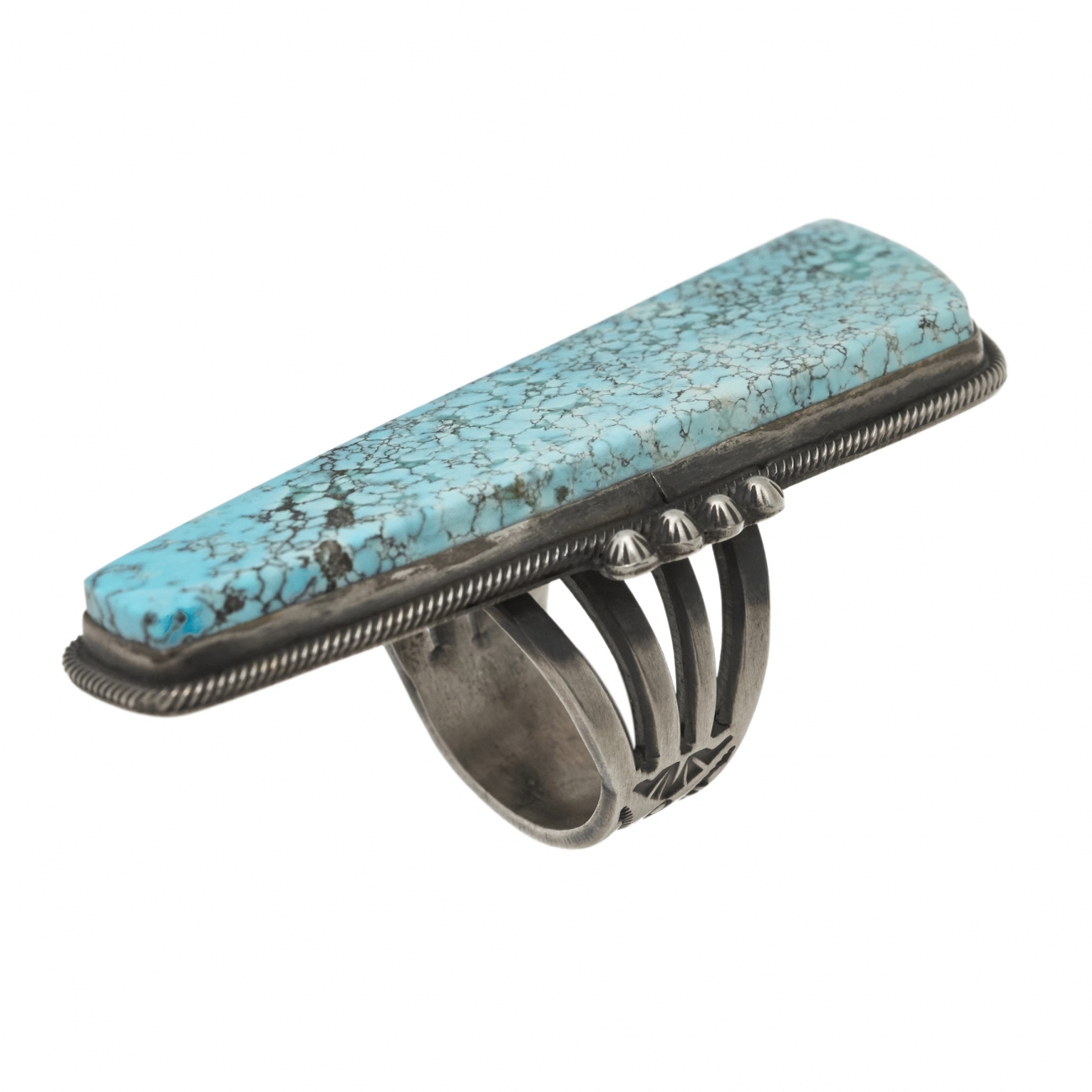 mthillHARPO Silver Big Turquoise Ring【US MADE】