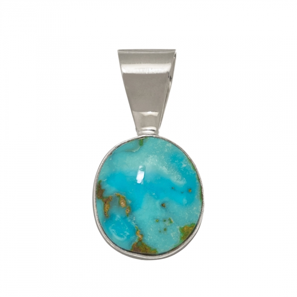 PE450 turquoise and silver pendant for men and women - Harpo Paris