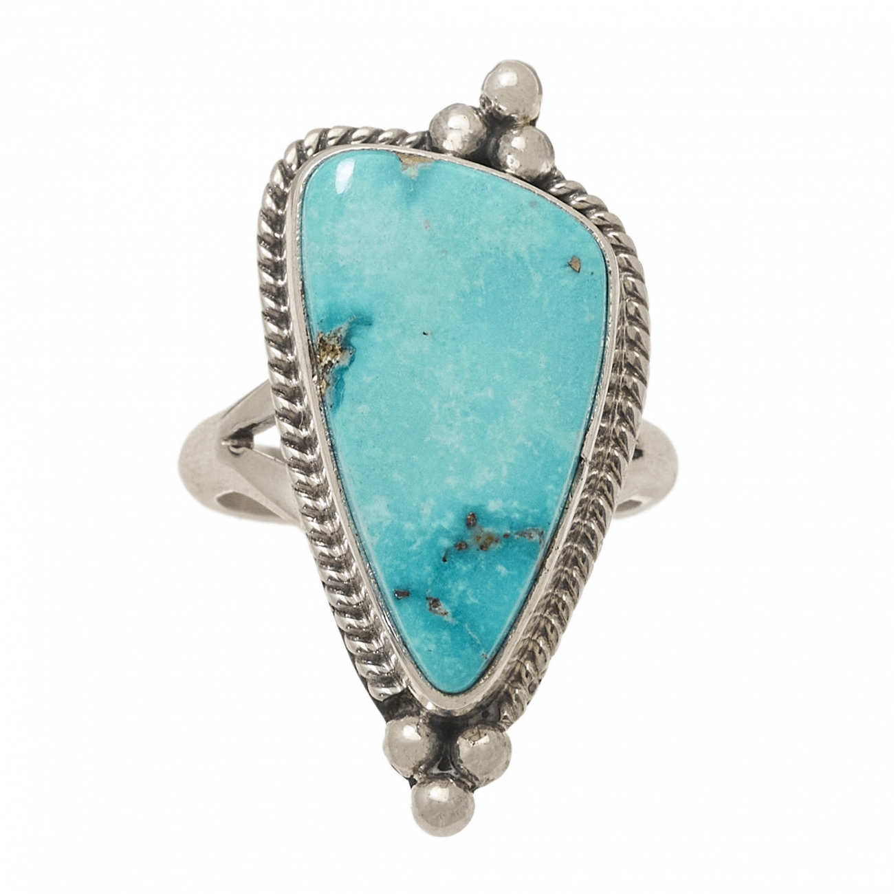 Turquoise and silver ring BA1349 - Harpo Paris