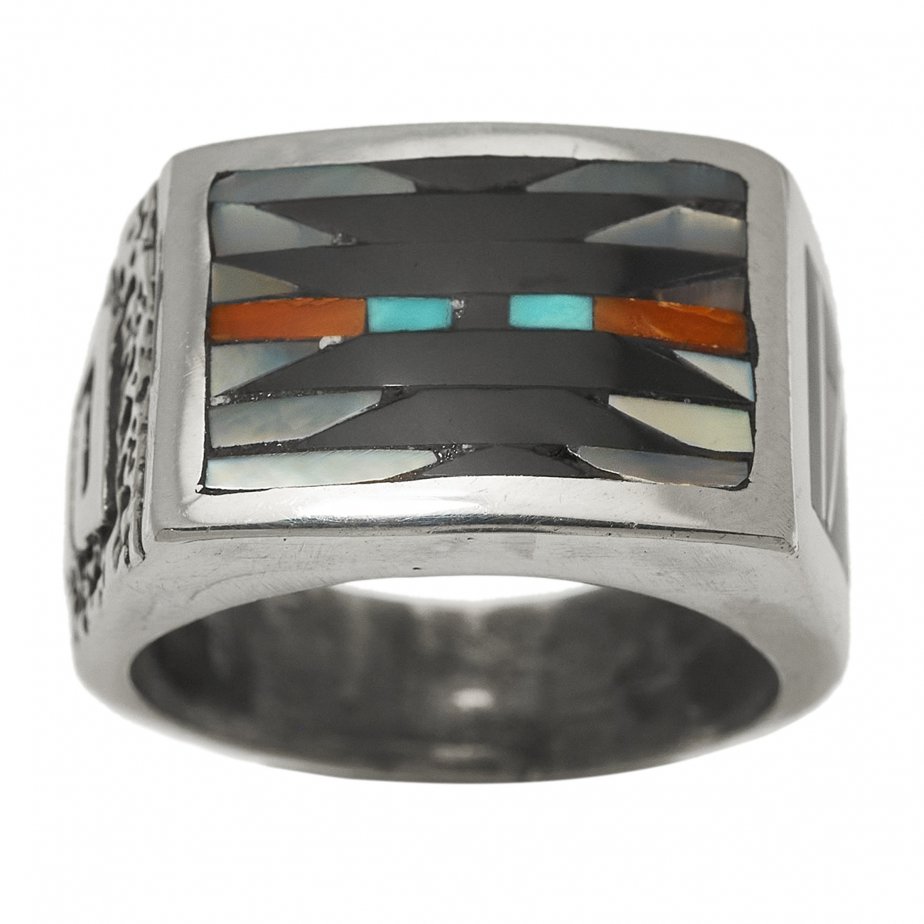 BA1429 inlay and silver ring - Harpo Paris