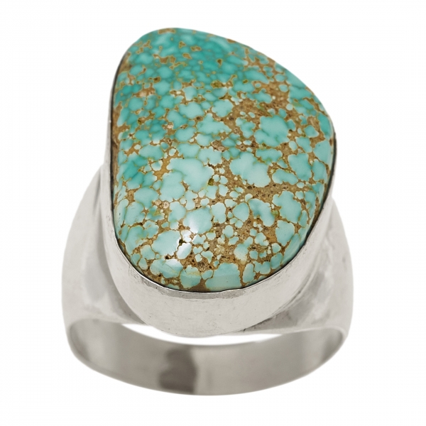 Turquoise and silver ring BA1442 - Harpo Paris