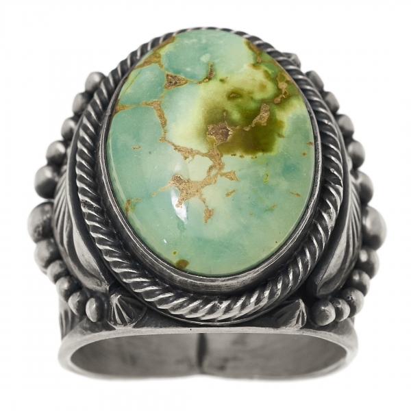 BA1443 turquoise and silver ring - Harpo Paris