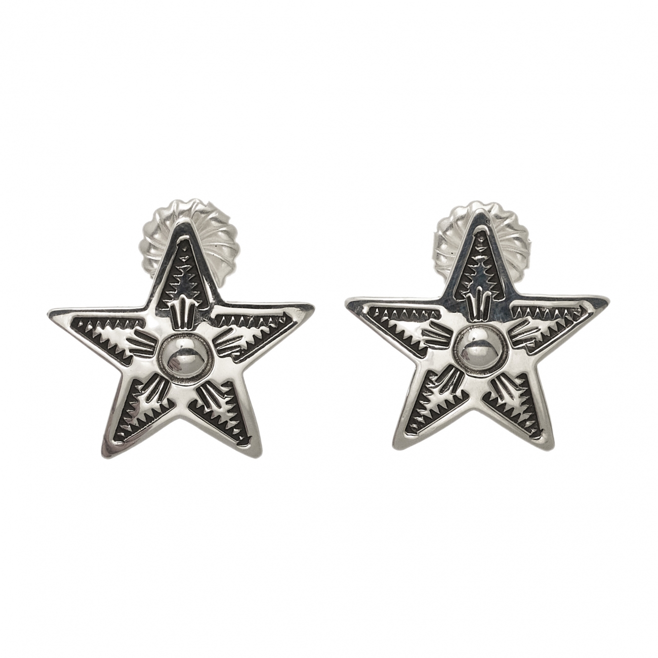 BO373 silver star earrings - Harpo Paris