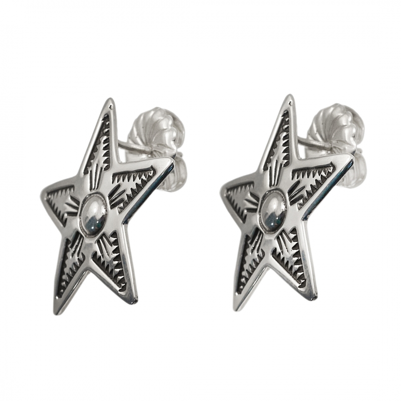 BO373 silver star earrings - Harpo Paris