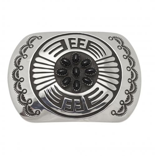 BK81 onyx and sterling silver buckle - Harpo Paris