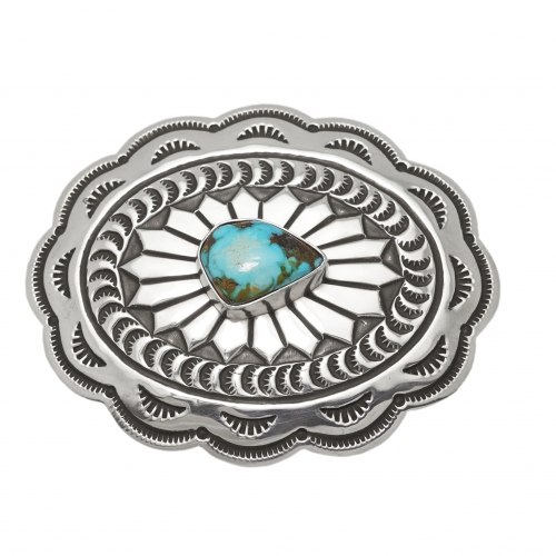 BK82 turquoise and silver buckle - Harpo Paris