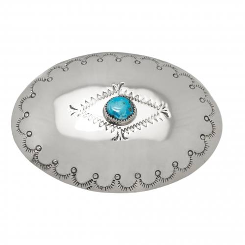BK85 turquoise and silver buckle - Harpo Paris