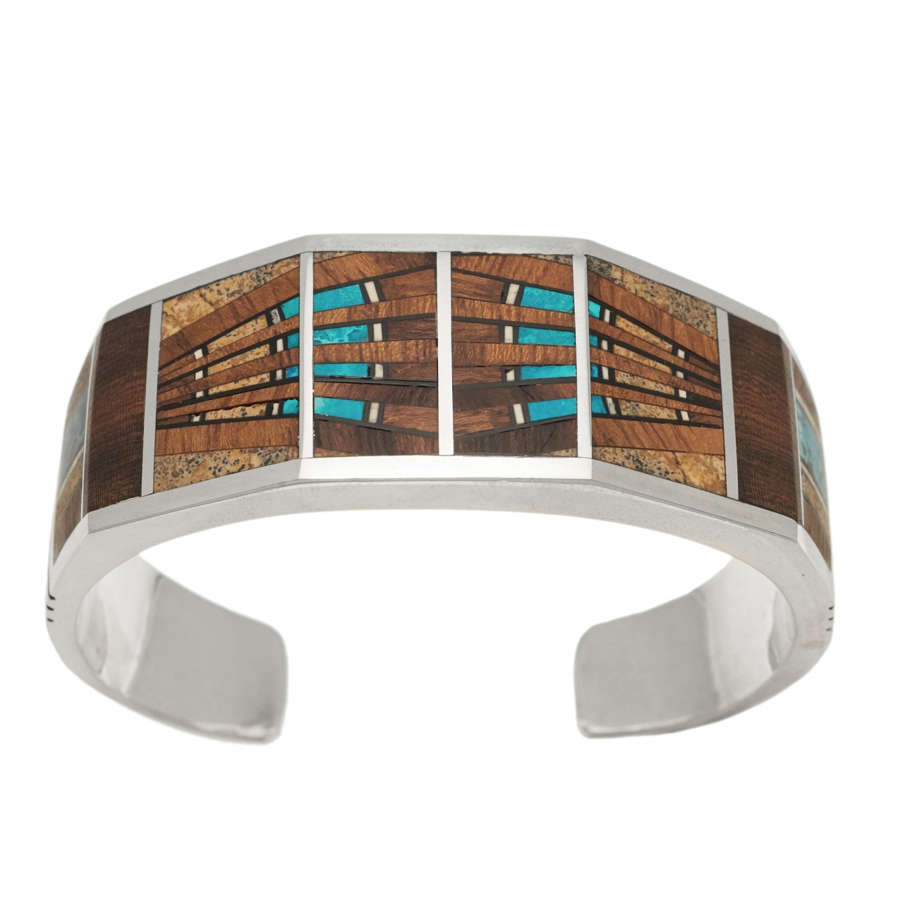 BR835 inlay and silver bracelet - Harpo Paris