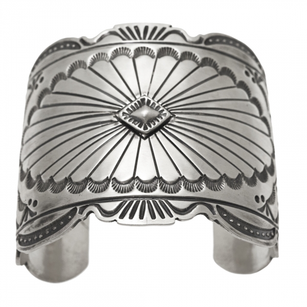 BR836 mat silver cuff bracelet - Harpo Paris