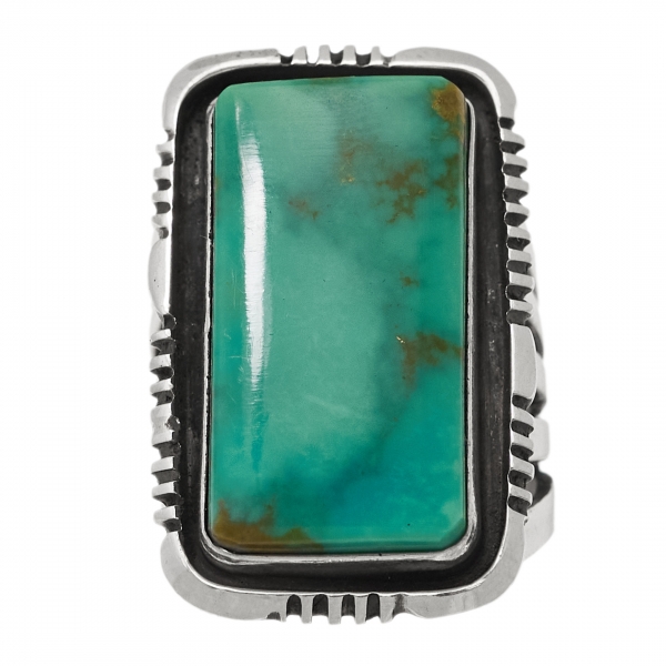 Bague Navajo en turquoise et argent massif - Harpo Paris