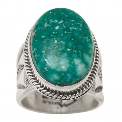 Bague Navajo pour homme en turquoise et argent - Harpo Paris