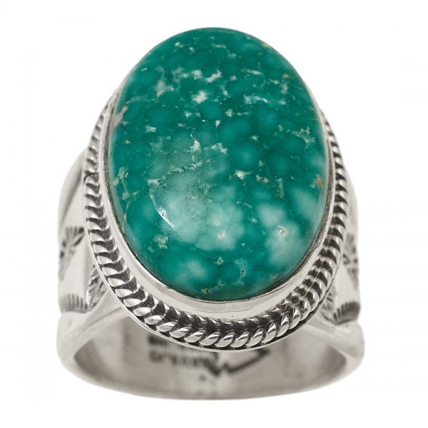 BA1460 turquoise and silver ring - Harpo Paris