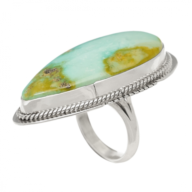 BA1473 turquoise and silver ring - Harpo Paris