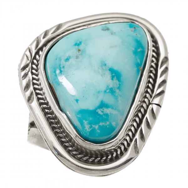 BA1479 bague turquoise et argent - Harpo Paris