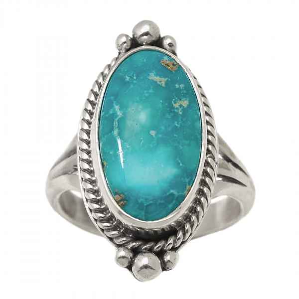 BA1492 bague turquoise et argent - Harpo Paris