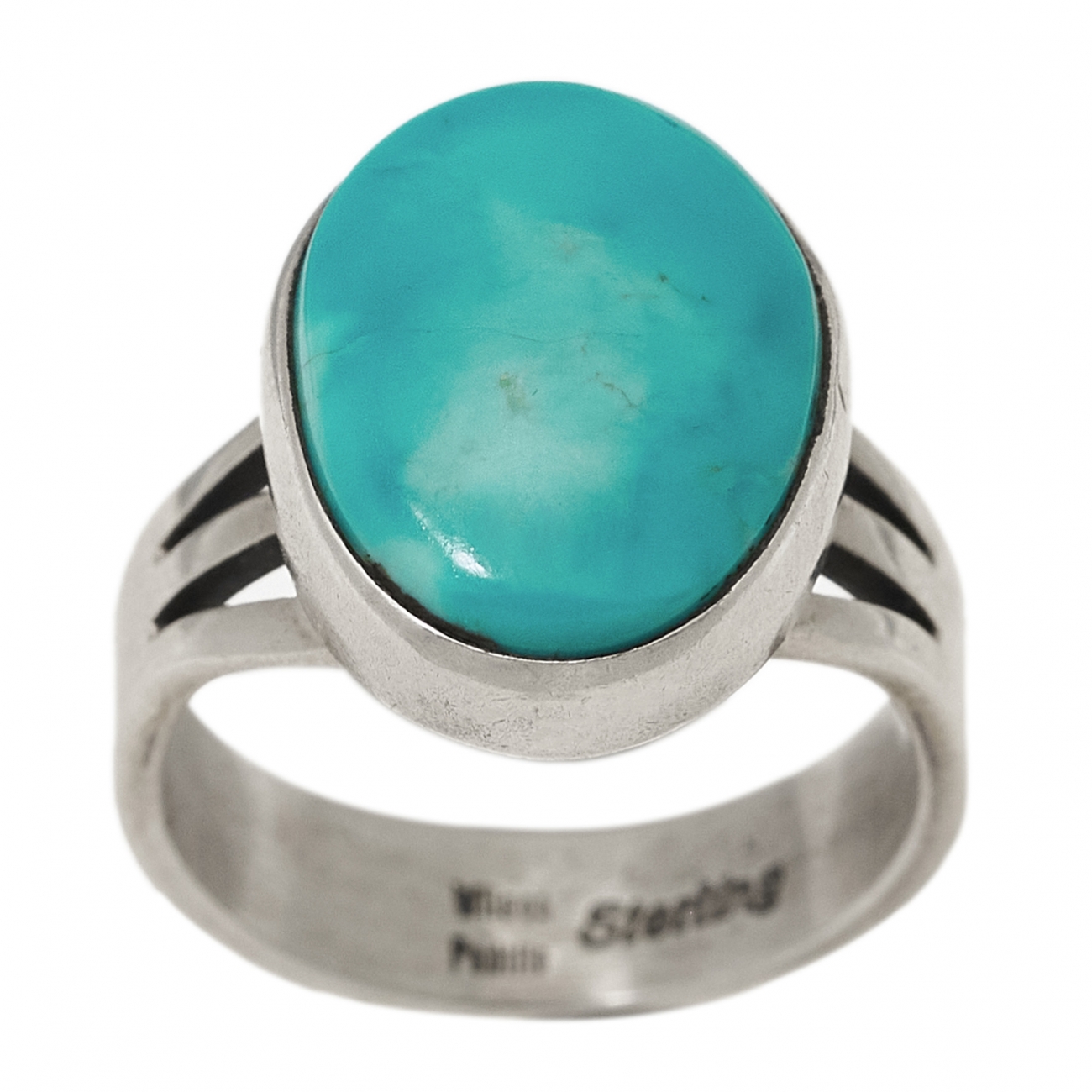 BA1494 bague en turquoise et argent - Harpo Paris