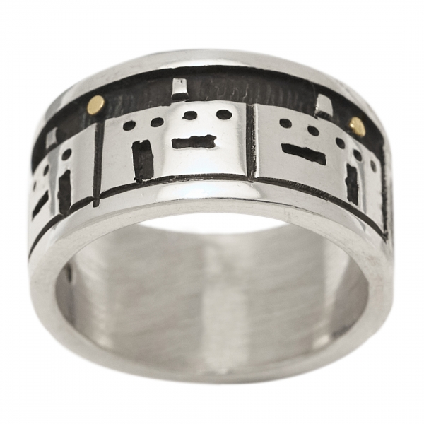 Bague overlay en argent massif BA1498 - Harpo Paris