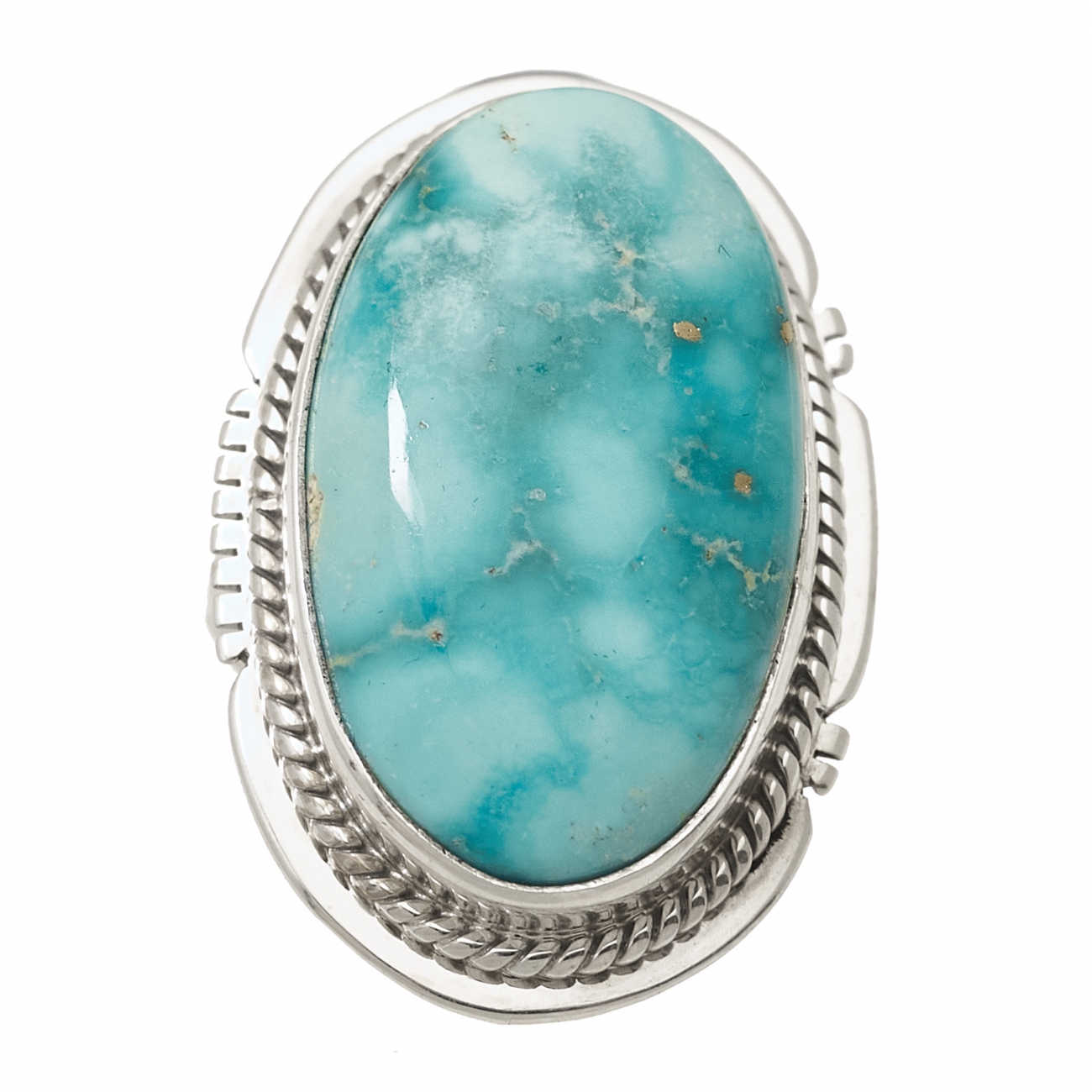 Turquoise and silver ring BA1500 - Harpo Paris