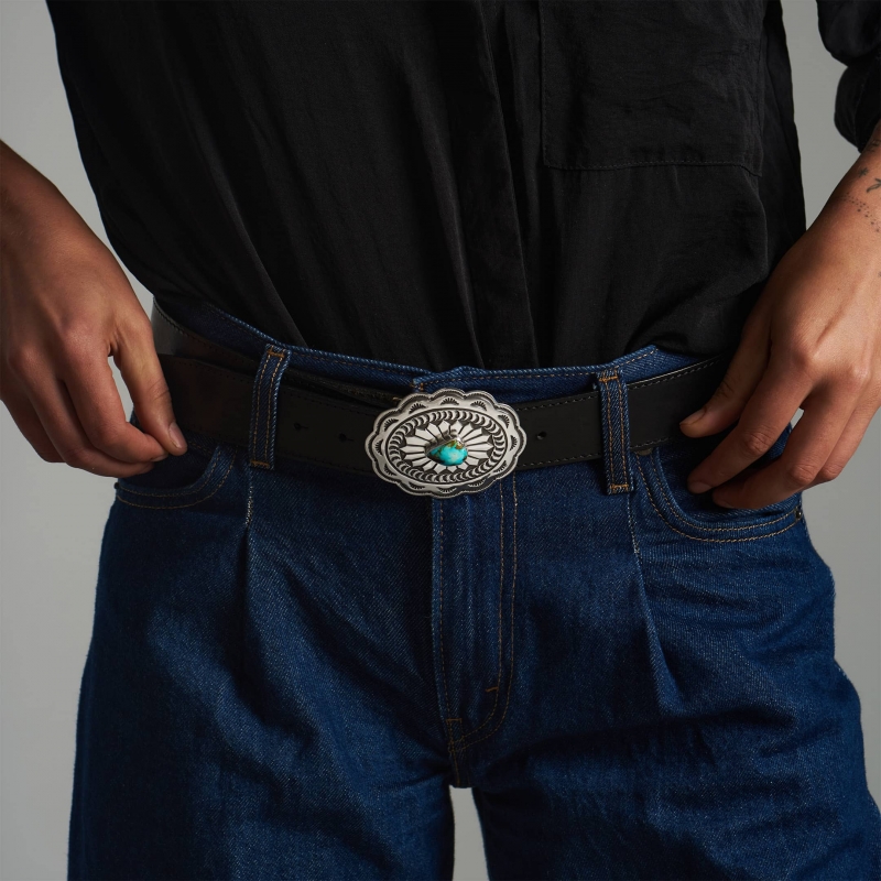 BK82 turquoise and silver buckle - Harpo Paris