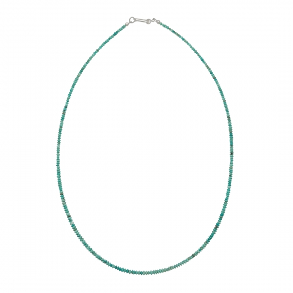 Collier en perles turquoises et argent CO239 - Harpo Paris