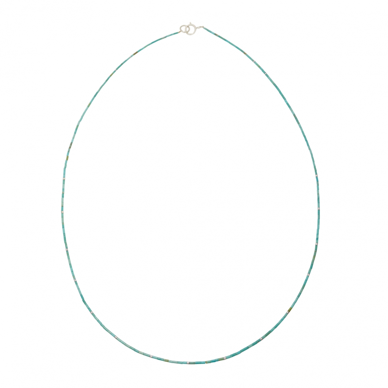 Collier de fines perles heishi de turquoise CO233 - Harpo Paris