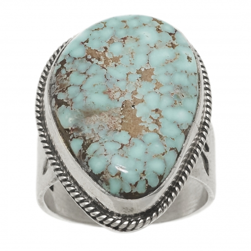 Bague Navajo turquoise et argent BA1507 - Harpo Paris