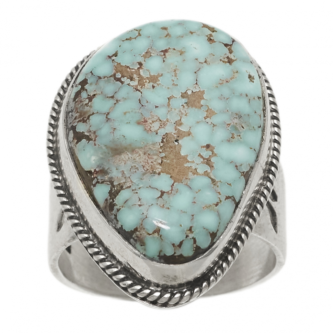 BA1507 turquoise and silver ring - Harpo Paris