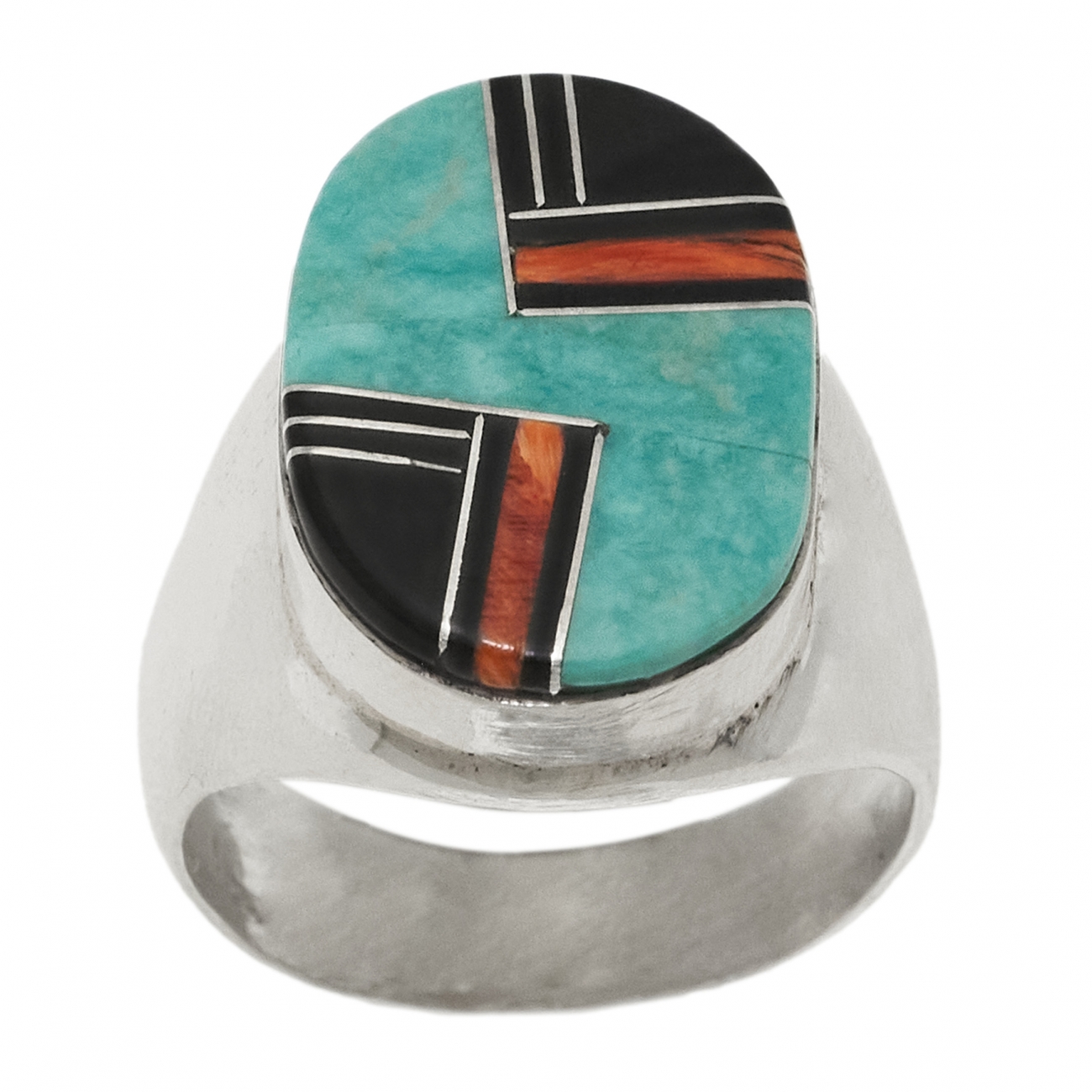 Multistones inlay ring BA1518 - Harpo Paris