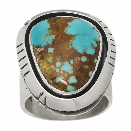 Navajo ring in turquoise and silver BA1524 - Harpo Paris