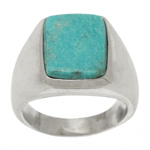 Chevalière turquoise argent BA1527 - Harpo Paris