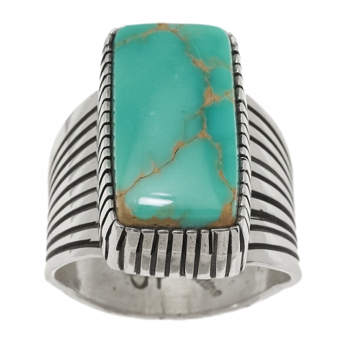 Bague Navajo turquoise et argent BA1529 - Harpo Paris