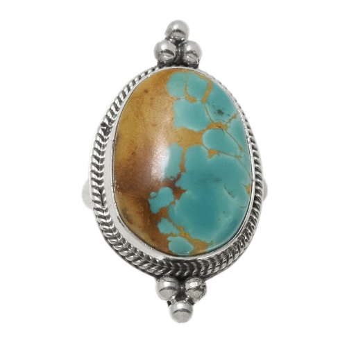 Bague Navajo en turquoise et argent BA1548 - Harpo Paris