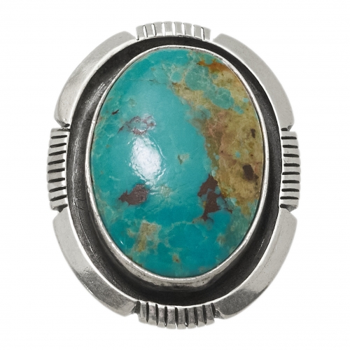 Turquoise and silver ring BA1549 - Harpo Paris